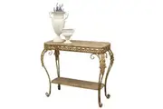 Willow & Silk Tuscan Fleur Metal Console/Hallway Indoor Table/Furniture 75cm