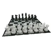 Jenjo Games Giant Plastic Outdoor Chess Game Set with Mat - 3m