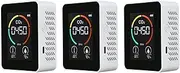3X Temperature & Humidity Meter,Air Quality Monitor,CO2 Detector,3-In-1 Digital Air Pollution Carbon Dioxide Detector A