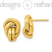 Designs by Nathan | 14k Yellow Gold Polished Love Knot Hollow Post Earrings