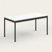[Recess] Everyday Desk, Small - 120W x 60D x 75H (cm) / Whitewash / Black
