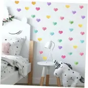 Heart Rainbow Wall Decal - Colorful Heart Wall Art, Nursery Children Bedroom
