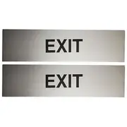 2x Sandleford 20cm Metal Exit Sign Restaurant/Door Self Adhesive Signage Silver