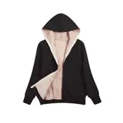 Women's Sherpa Fleece Warm Sweatshirt - Black