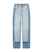 Stella McCartney Contrast Panel Straight Leg Jeans 24,25,26,27,28 blue