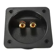 Square Recessed Speaker Junction Box With Gold Binding Posts
