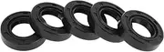 X AUTOHAUX Universal Oil Seal TC Double Lip W Steel Spring Seal Ring Rotary Shaft Seal 17x30x7mm High Pressure NBR Rubber Black 5 Pcs