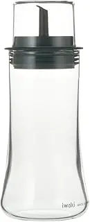 iwaki AGC KT5032-BK Techno-Glass, Heat-resistant Glass, For Soy Sauce, For Soy Sauce, 5.3 fl oz (160 ml), Spill Resistant, Condiment Container with Lid