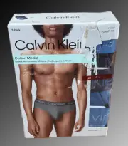 Calvin Klein Hip Brief Cotton Modal 3 Pack Multi-Blue Men Size Medium