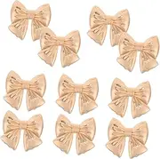 TOVINANNA 10pcs Decorative Bow Shaped Metal Buttons for Clothing Clothes Fasteners for Coats Suits and Crafts for Fashionable Apparel DIY Projects and Events