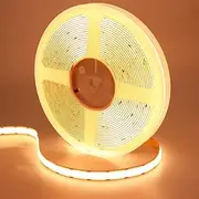 GOMING 32.8ft(10M) 24V Double Row COB LED Strip Light Warm White 3000K 6000LEDs CRI 93+ 20000lm Uniform Glow Dotless Not Waterproof IP20 Flexible LED Tape Lights for DIY Home Decor(No Power Supply)