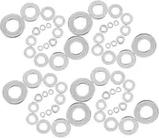Cabilock 360pcs Metal Gaskets Stainless Steel Washer Hardware Washer Kit Silver Stainless Steel