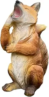 Fox statue, animal sculpture decoration, outdoor fox statue, garden fox sculpture, yard decorative animal, lawn fox statue, exquisite garden statue, carved