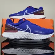 Nike React Miler 3 Running Sneakers Shoes Blue White DD0490 400 Men's Sz 8
