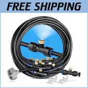 Effortless Installation 75FT Misting System with 28 Brass Nozzles for Summer Fun