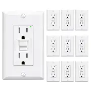 GFCI Outlet 15 Amp, Self-Test GFI Electrical Outlet with Narrow Design, Tampe...