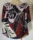 Witchery Size 18 Palm Leaf Print Shirt Top Blouse Off Shoulder NWT RRP $129.95