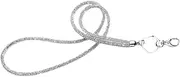 VILLFUL Luxurious Silver Id and Phone Lanyard Breakaway Lanyard Decorative Stones for Stylish Professionals