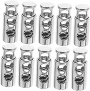 MINAOLULUS 25Pcs Adjustable Metal Spring Cord Locks for Drawstrings Durable Alloy Toggles with Bright Finish for Clothing Crafting and Accessories for DIY Projects and Custom