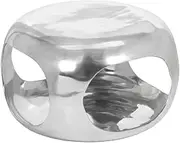 Coffee Table for Living Room with Modern Aluminium Build - Silver Decor Accent Home Table, Great for Tables & Center, 50x50x30cm