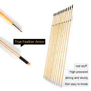 30 Inch Wooden Arrow Diameter 8.5mm White Turkey Feather Iron Arrowhead