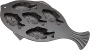 Old Mountain 10145 Fish Impression Cornbread Pan, Cast Iron