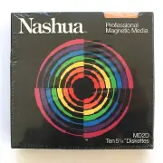 VINTAGE OLD Very Rare Nashua 5 1/4" Floppy Set of 10 Disks NEW! Sealed MD2D B18
