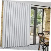 Patio Sliding Door Curtains - Extra 100"W x 84"L (Pack of 1) Greyish White