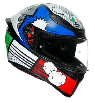 Full Face Helmet AGV K1 Bang Size L White Red Blue Green Helmet