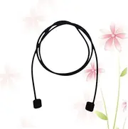 OSALADI Earphone Neck Strap Anti-Lost Cable Holder for Earbuds Lightweight and Flexible Design for Running and Sports Activities Black