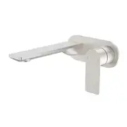 Caroma Urbane II Wall Basin / Bath Mixer 180mm (Body & Trim) - Round Cover Plate -Lead Free Brushed Nickel 99631BN6AF