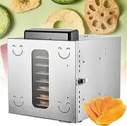 Food Dehydrator, 500W Fruit Dryer with Digital Display, 8-Layer Food Dryer Machine, 24 Hours Adjustable Timer, 30-90℃ Temperature Control, for Jerky, Meat, Fruit, Herbs, Vegetables