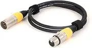 ROBAUN 0.29M-15M Balanced 4-Pin XLR Male to 4-Pin XLR Female Colorful Connectors Extension Cable, Headphone Audio Extension Cable(SL-YE,1 m)