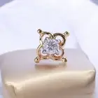 Classy 0.07 Carat Round Brilliant Cut Natural Diamond Nose Stud 18K Gold