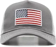[Wodeal] Boys Trucker Hat, Kids American Flag Snapback Mesh Baseball Caps for Children Ages 10-15