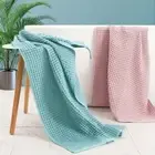 Soft Cotton Waffle Bath Towel 70*140cm Home Cleaning Towel Solid Color Towels