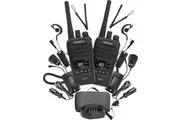 Uniden UH755-2DXL 5W UHF Splashproof Delux Handheld Radio Twin Pack w LCD Black