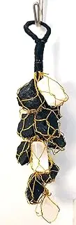 crystalmiracle Black Tourmaline Selenite Gemstone Tree Crystal Healing Home Office Gift Reiki FENG Shui Meditation Peace Wellness Gemstone Energy Power Handcrafted