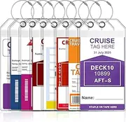 [vivinin] 8-Pack Cruise Luggage Tag Holder, Cruise Luggage Tag Holder can be Used for 2025Carnival, NCL, MSC Cruises, and Princess Ships Offer