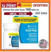 Famotidine 20mg 100ct Acid Reducer Reflux Heartburn Relief as Pepcid EXP 10/26
