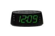 Lenoxx Large 1.8inch Green LED Display Clock Radio with USB charger Smartphone