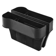 Car Seat Storage Box&Console Side Pocket Coin Phone Organizer Cup Holder
