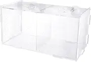 GANAZONO Transparent Fish Tank Breeding Isolation Box Multifunctional Acrylic Aquarium Incubator with Suction Cups for Hatching Betta Guppy Fish