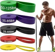 5 Piece Resistance Bands Set, Yoga Rally Assist Bands, Fitness Resistance Training Exercise Bands, Squat Loop Bands,Perfect for Workout, Body Stretch,Improve Mobility and Strength