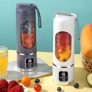 450ml Fruit Juicer 8 Blades 3 Gears USB Rechargeable Portable Blender Ice Blender for Shakes and Smoothies Powerful Moto