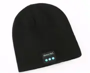 Bluetooth Hat Bluetooth Beanie Hat with Bluetooth 5.0 Built-in Stereo Mic Fit for Outdoor Sports-Black
