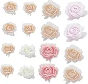 FRCOLOR Rose Garden Diy Nail Decorations Pcs d Flower Nail Charms Graduated Sizes Phone Case Decor
