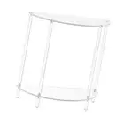Acrylic Side Table for Small Space Modern Compact Double Layer Bedside Table