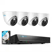 Reolink 4K 8 Channel Security Camera System with 4 pcs RLC-833A PoE IP Cameras