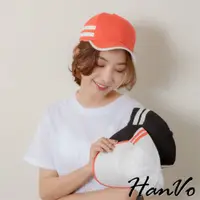 在飛比找蝦皮商城優惠-【HanVo】運動風復古條紋老帽鴨舌帽 撞色運動風棒球帽 現